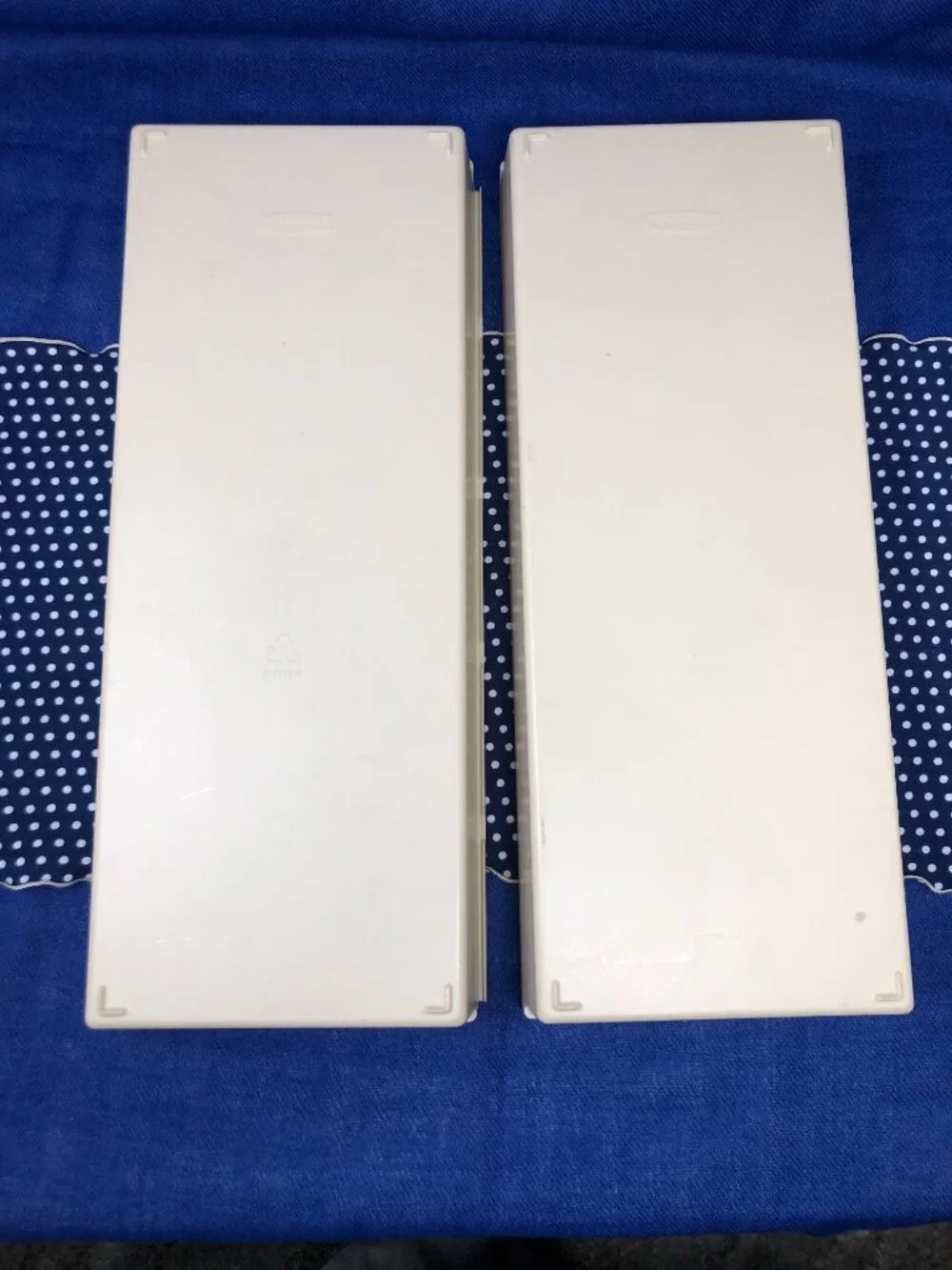 Vintage Rubbermaid Beige Drawer Organizer Trays (Set of 2)